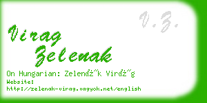 virag zelenak business card